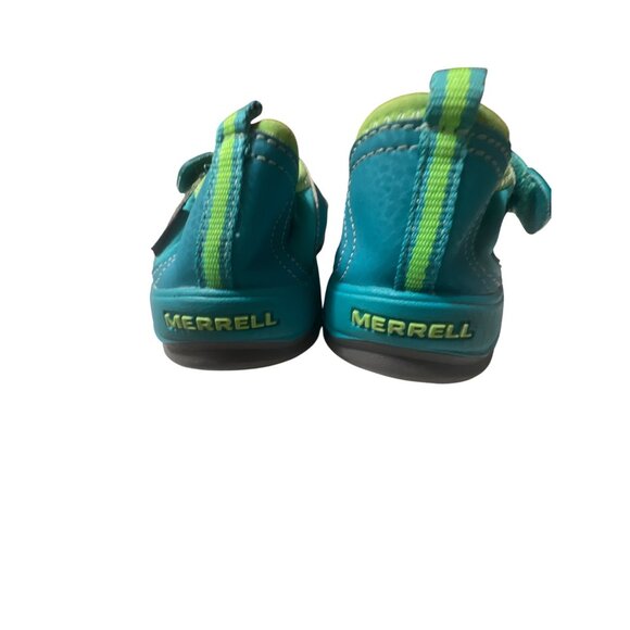 Merrell Womens Hydro Sport Sandals Teal & Lime Green Size 5M Water-Friendly Dura - Picture 5 of 7